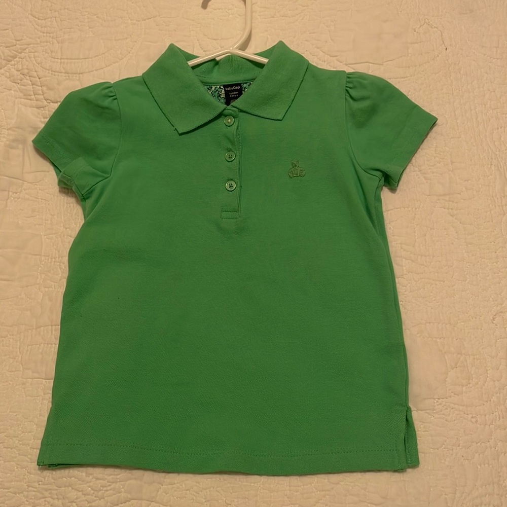 Baby gap Kelly green polo shirt 4T EUC
